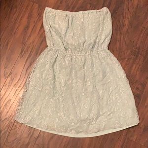 Teal Strapless Dress